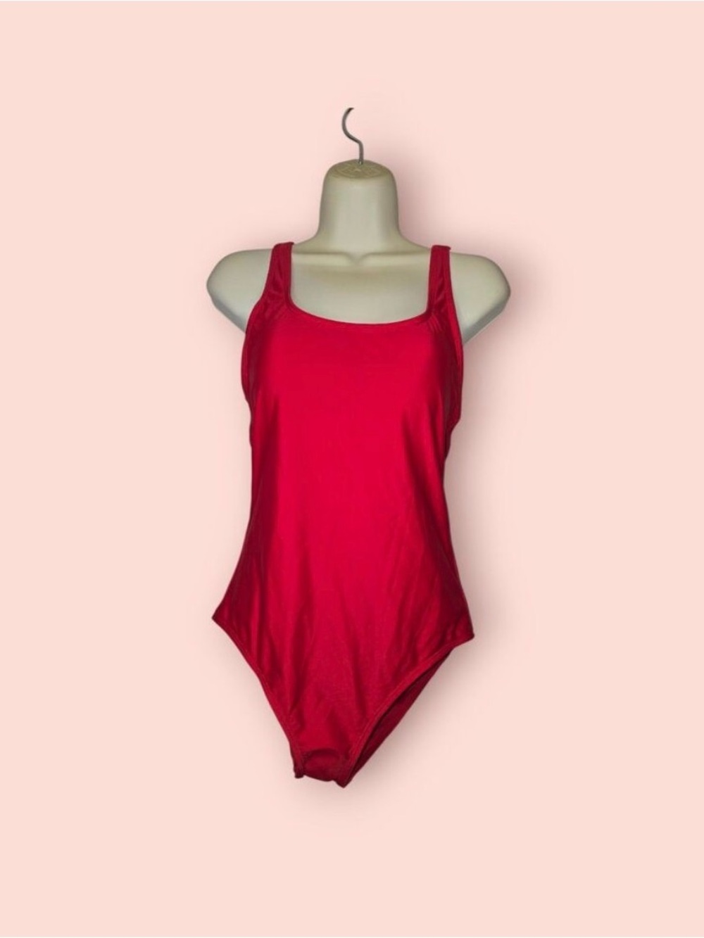 QUINCE Italian Cross-Back One-Piece Swimsuit Medium Cherry 6213